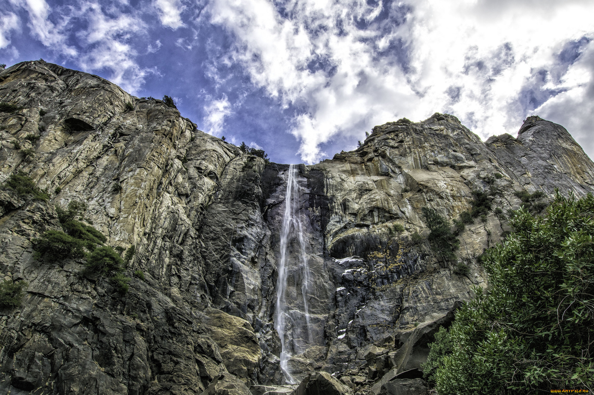 природа, водопады, лес, река, водопад