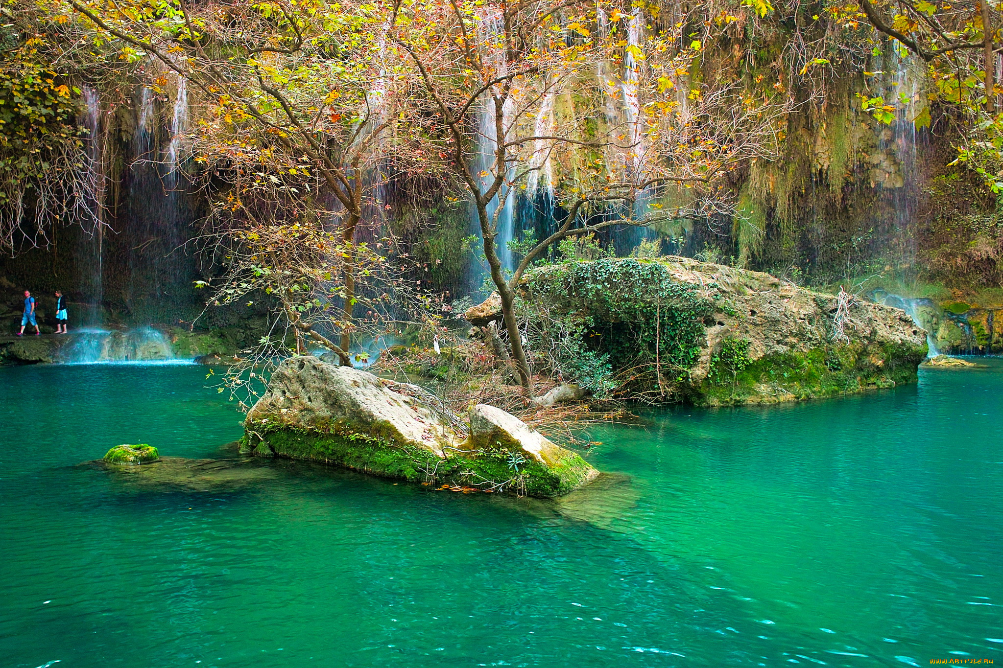 водопад, куршунлу, в, анталии, природа, водопады, анталия, куршунлу, парк, водопад