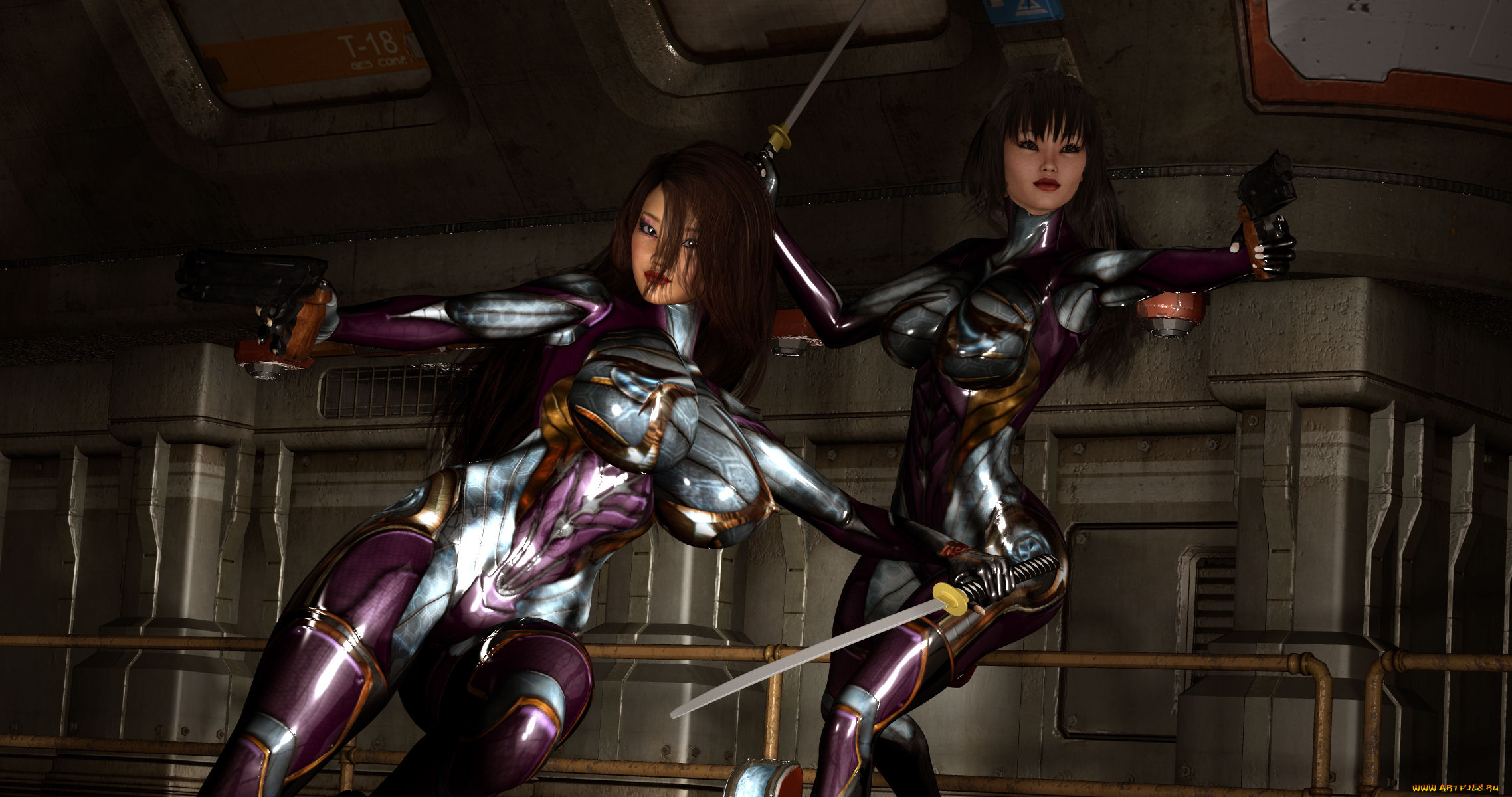 3д, графика, фантазия, , fantasy, фон, взгляд, девушки