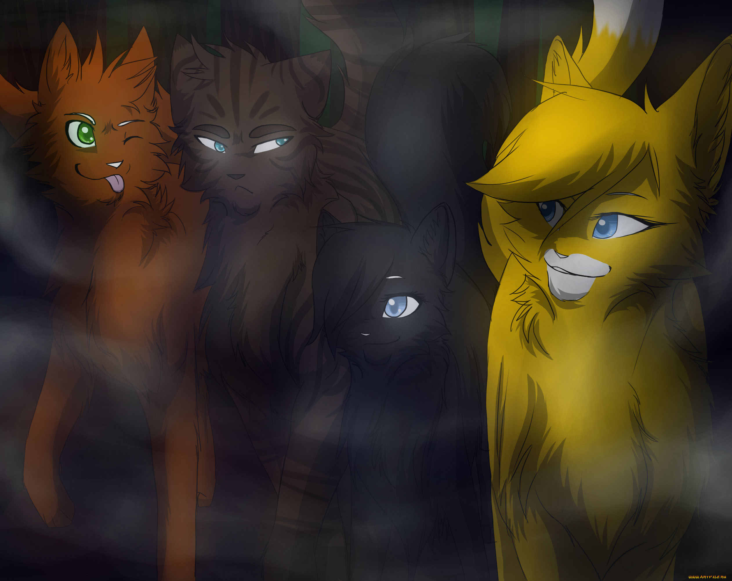 рисованное, животные, собаки