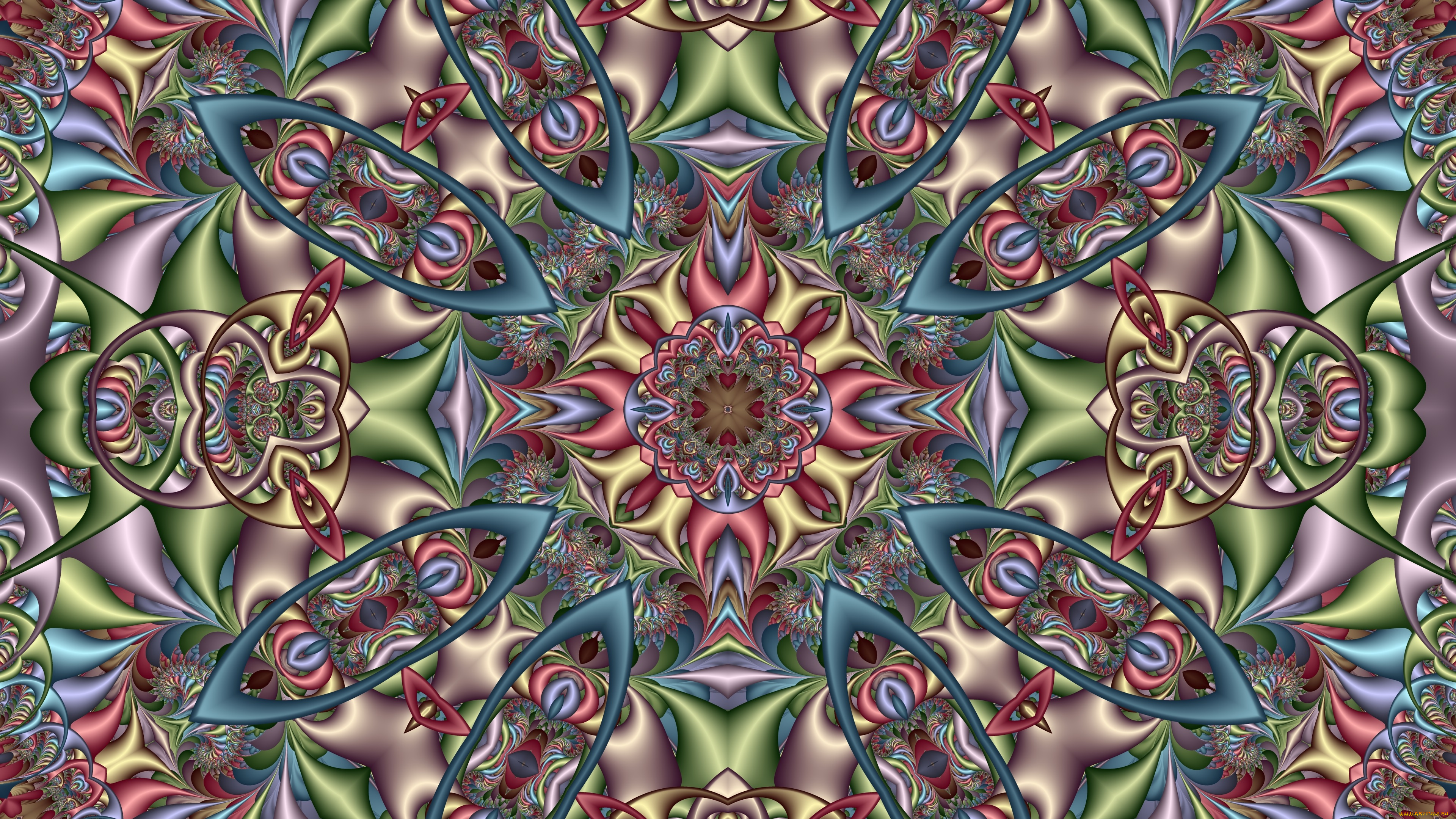 3д, графика, фракталы, , fractal, фон, узор, цвета