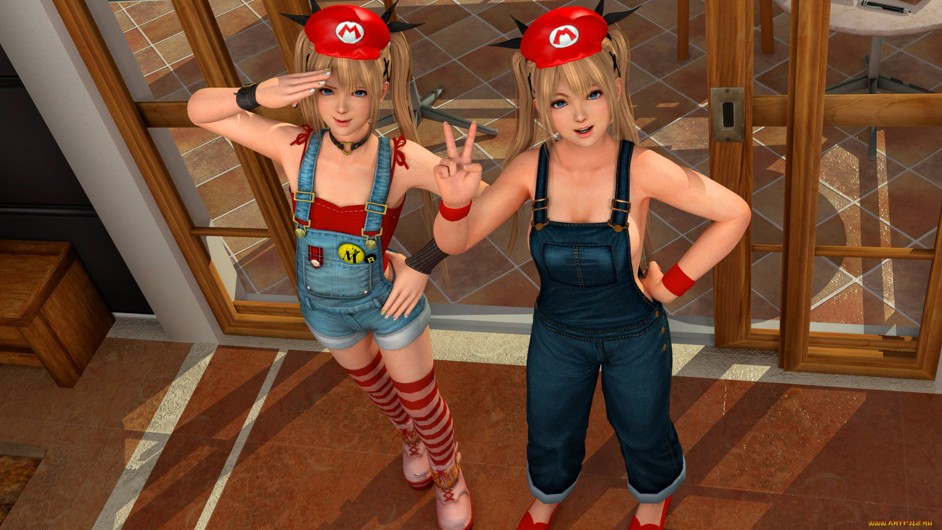 3д, графика, аниме, , anime, девушки, взгляд, фон