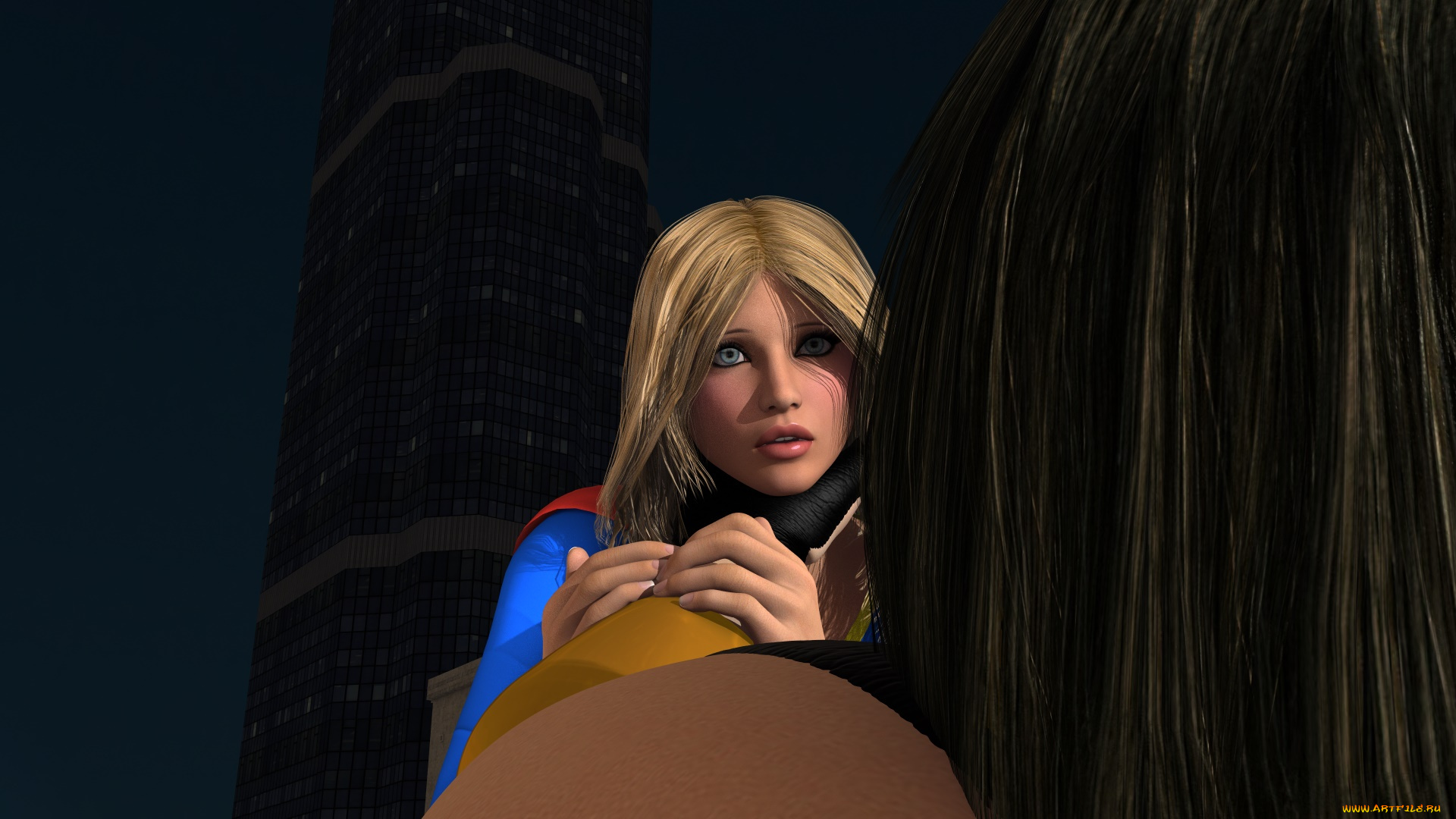 3д, графика, фантазия, , fantasy, девушка, взгляд, фон