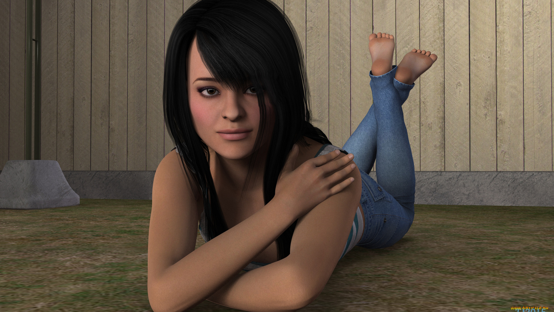 3д, графика, люди, , people, девушка, взгляд, фон