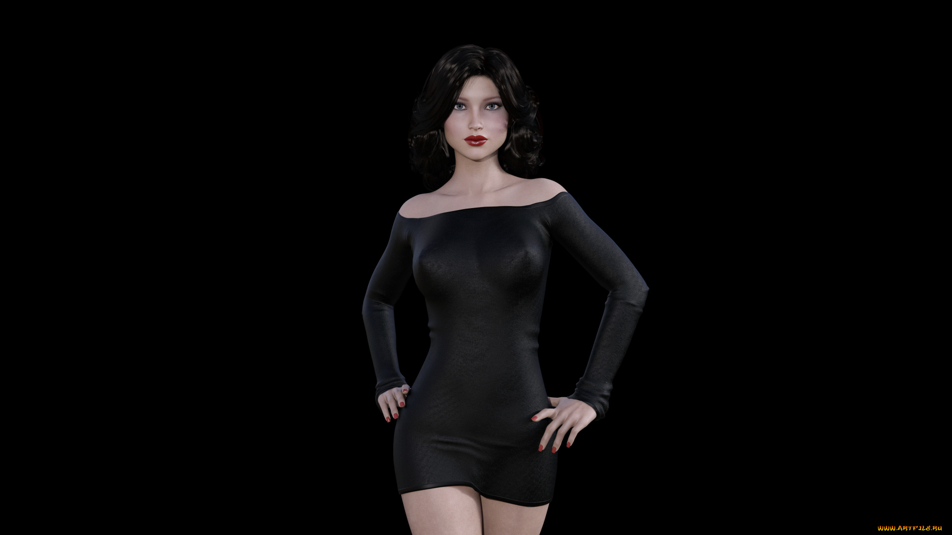 3д, графика, люди, , people, девушка, взгляд, фон