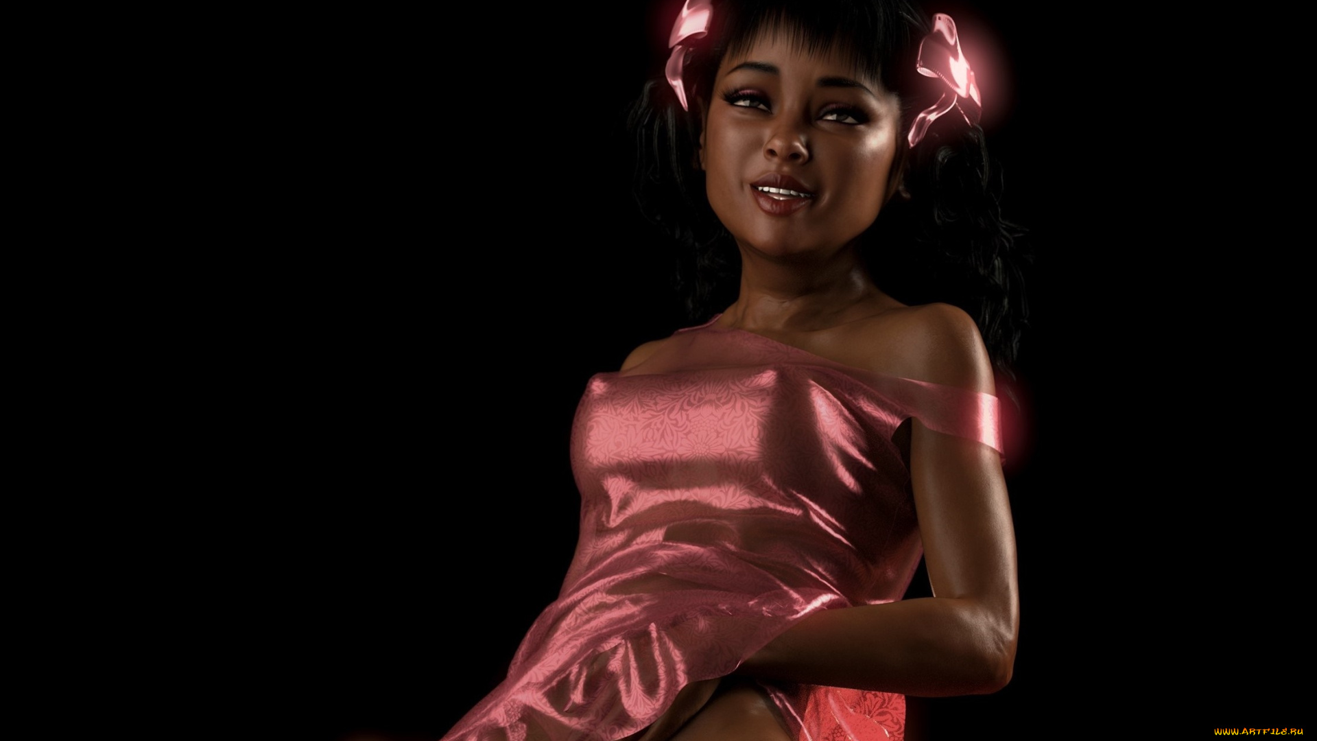 3д, графика, люди, , people, девушка, взгляд, фон