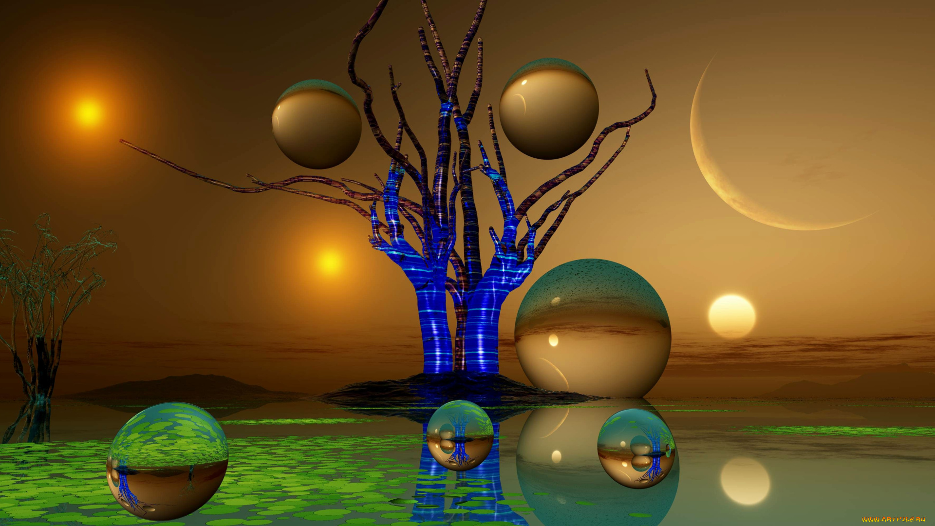 3д, графика, шары, , balls, шары, фон