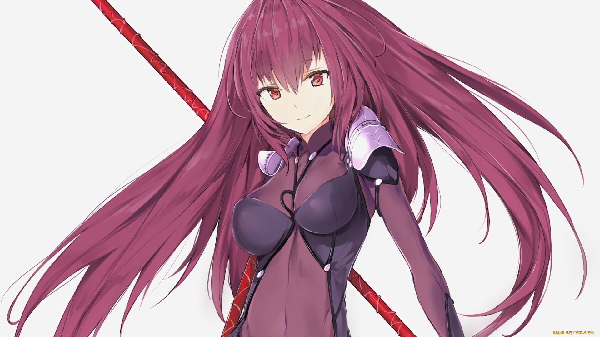 аниме, fate, stay, night, девушка, взгляд, фон