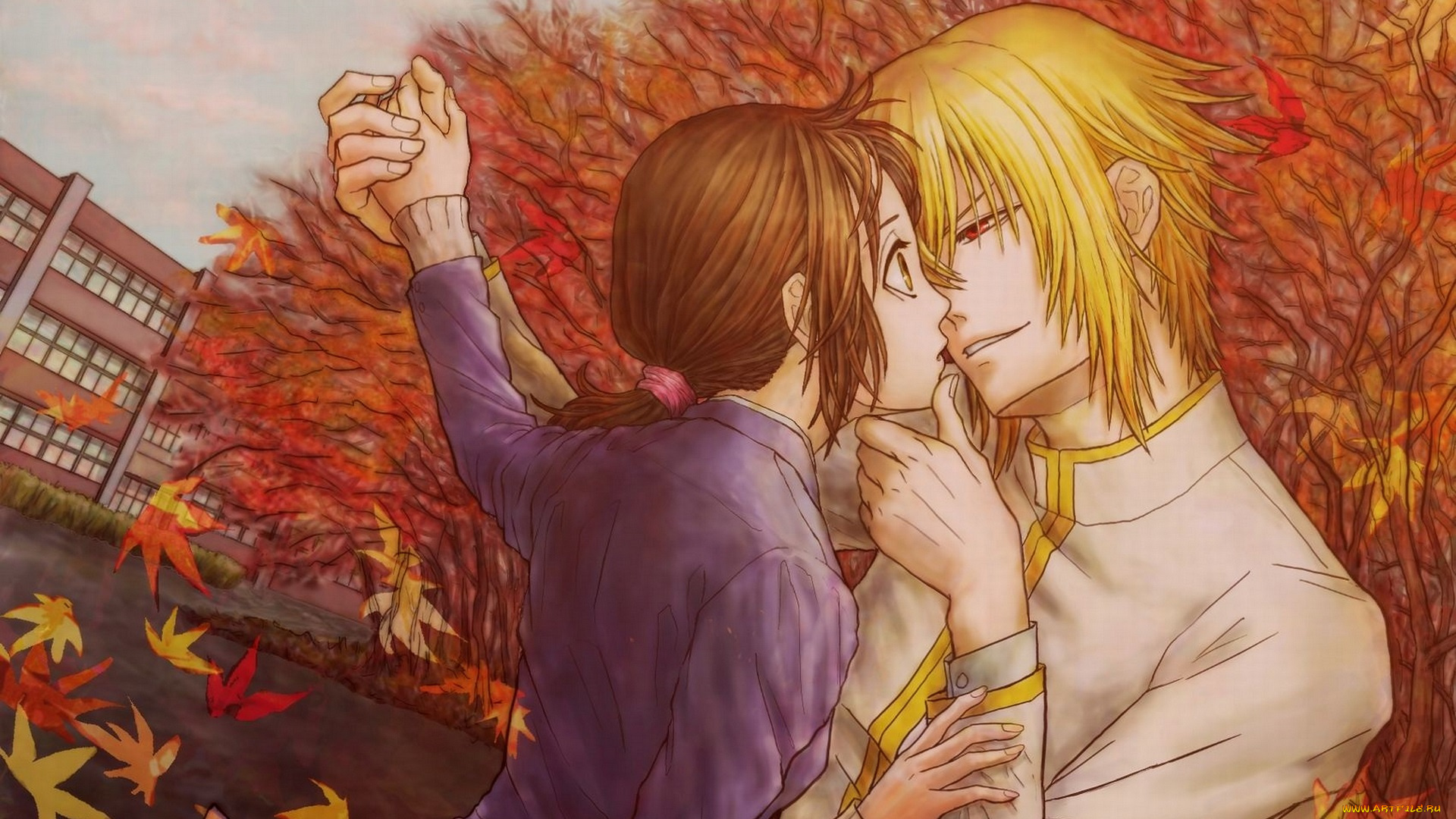 аниме, hakuouki, двое