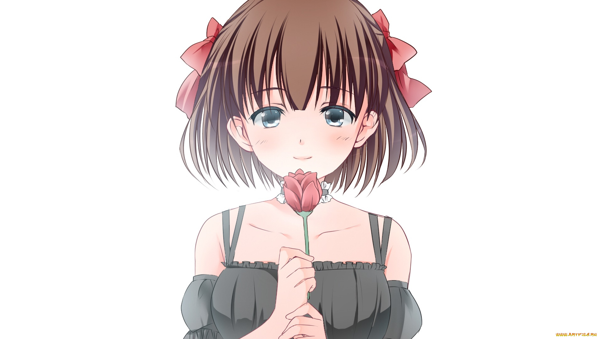 аниме, unknown, , другое, девушка, взгляд, фон