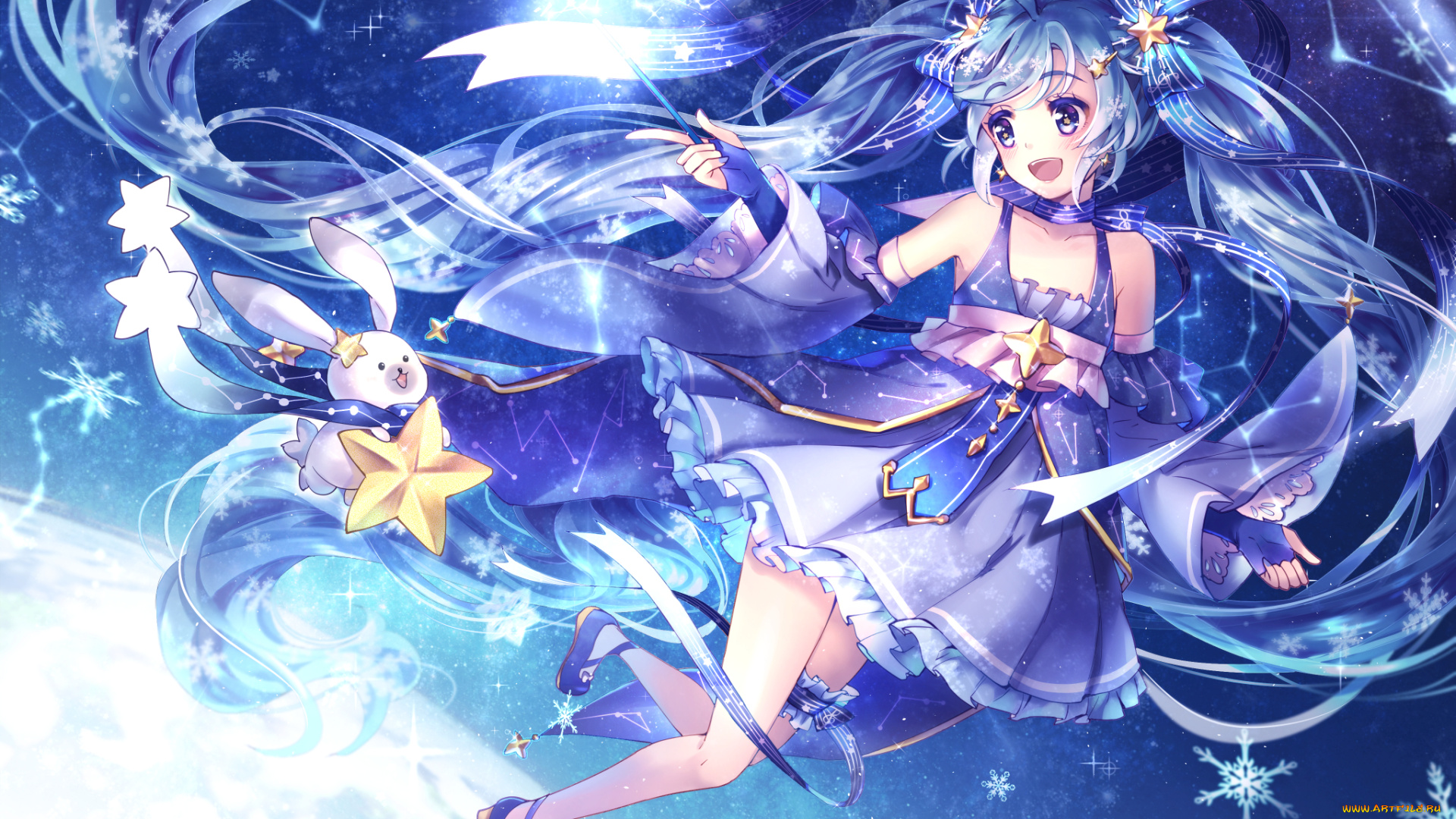 аниме, vocaloid, фон, взгляд, девушка