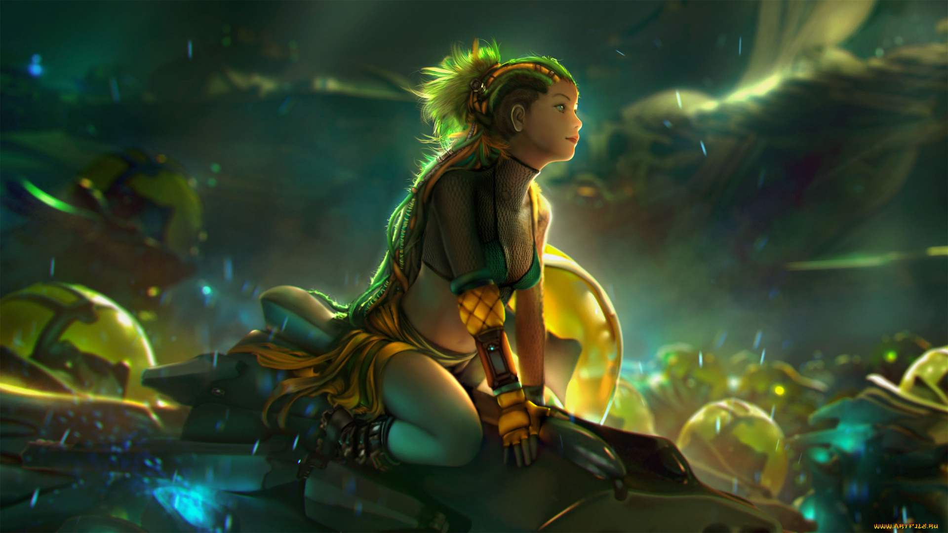 фэнтези, девушки, девушка, фон, полёт