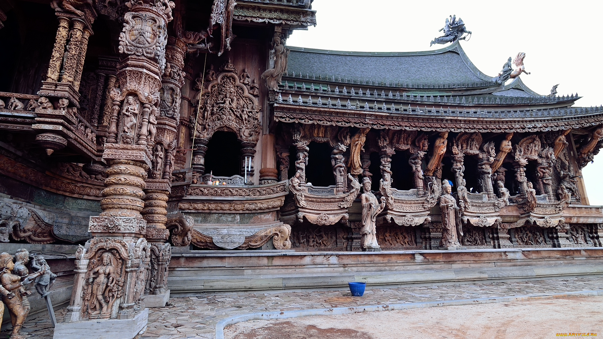 города, -, исторические, , архитектурные, памятники, таиланд, паттайя, святилище