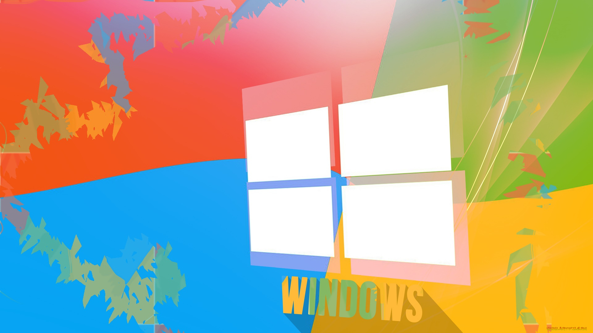 компьютеры, windows, 9, логотип, фон