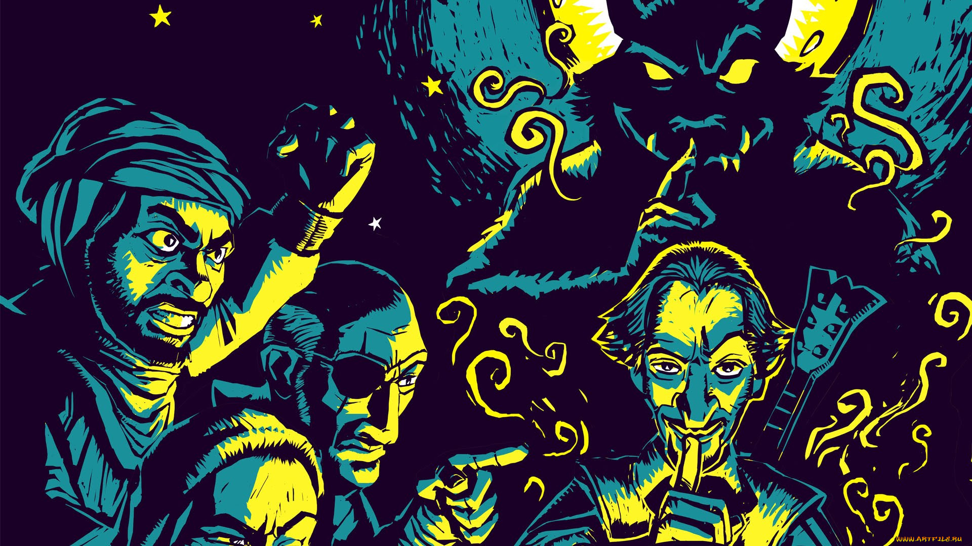 рисованное, комиксы, люди