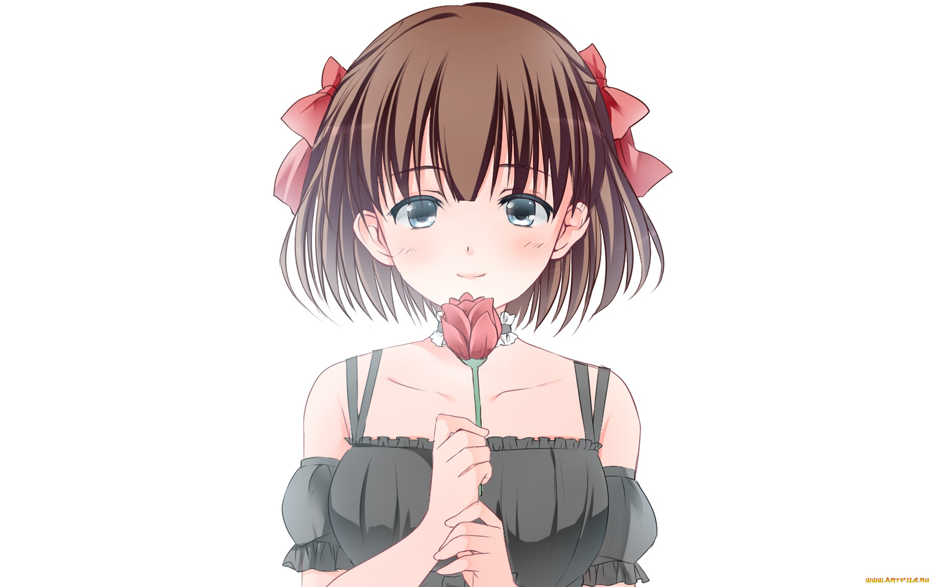 аниме, unknown, , другое, девушка, взгляд, фон