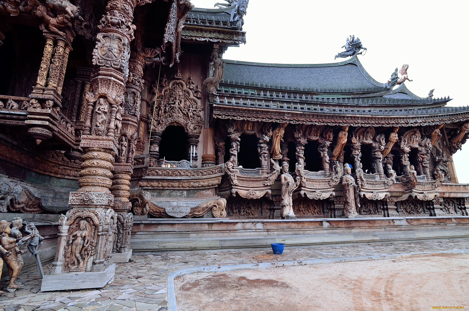 города, -, исторические, , архитектурные, памятники, таиланд, паттайя, святилище