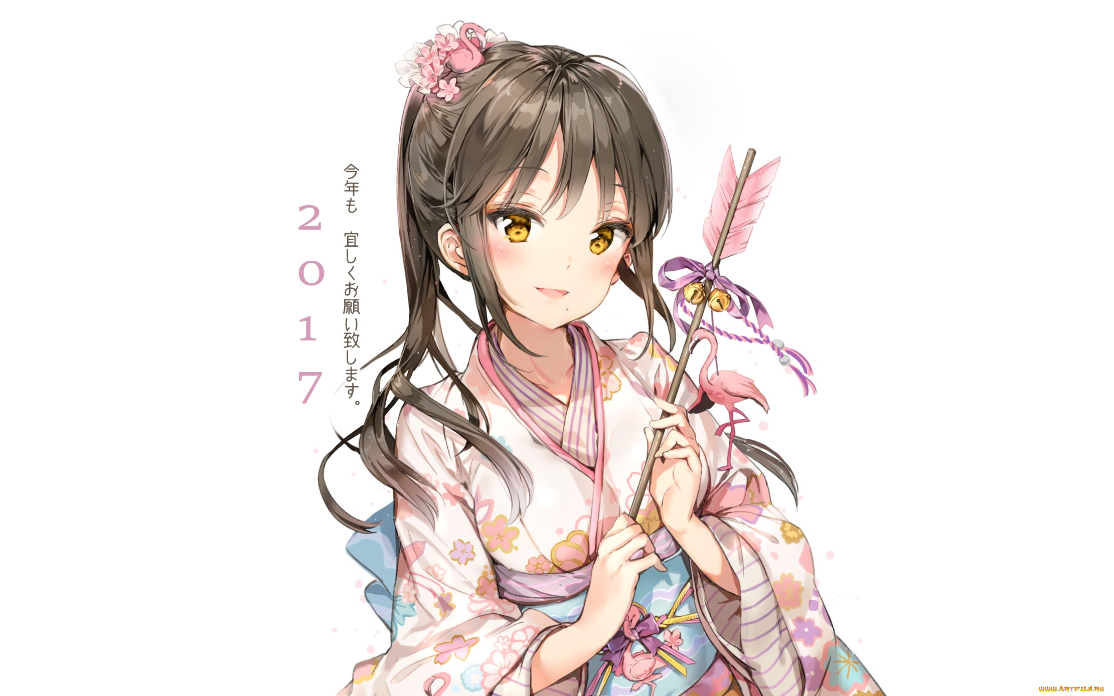 аниме, unknown, , другое, девушка, взгляд, фон