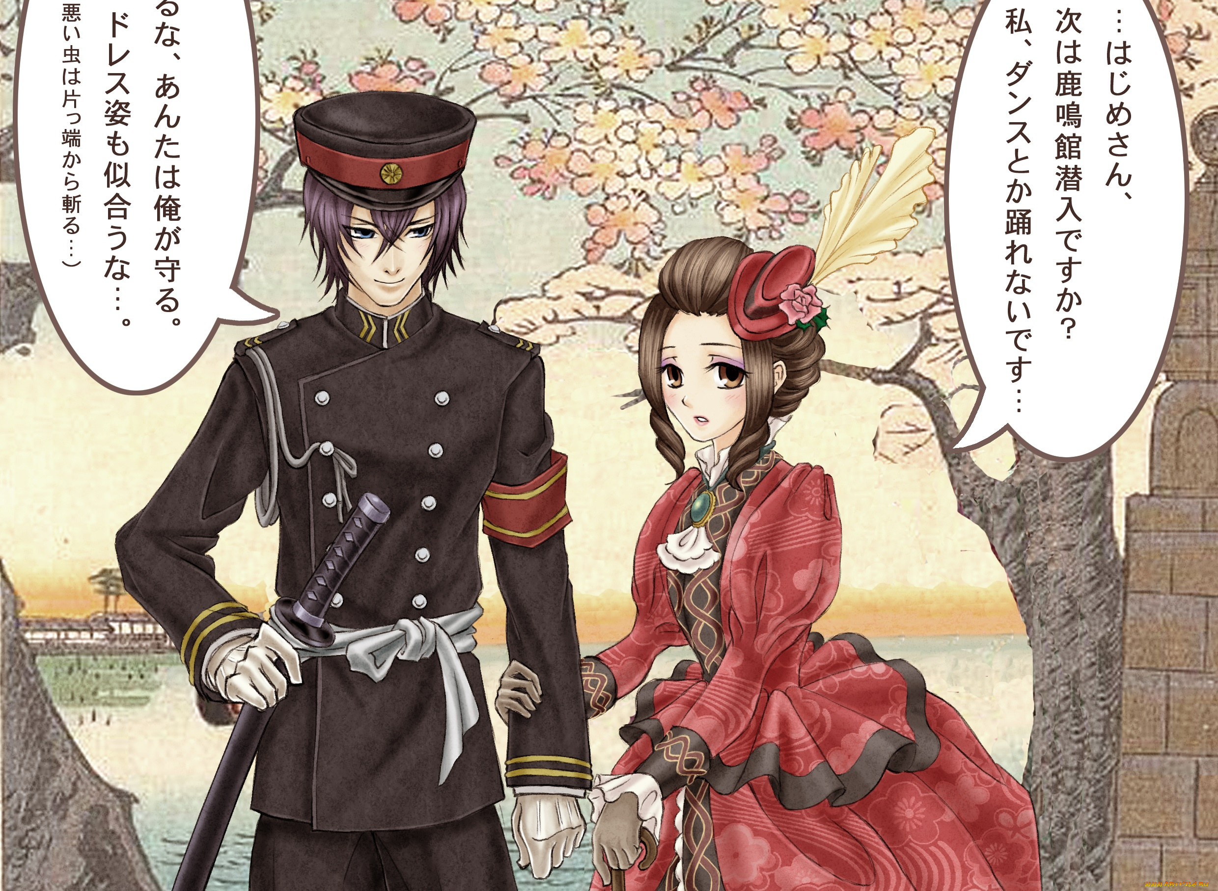 аниме, hakuouki, shinsengumi, kitan