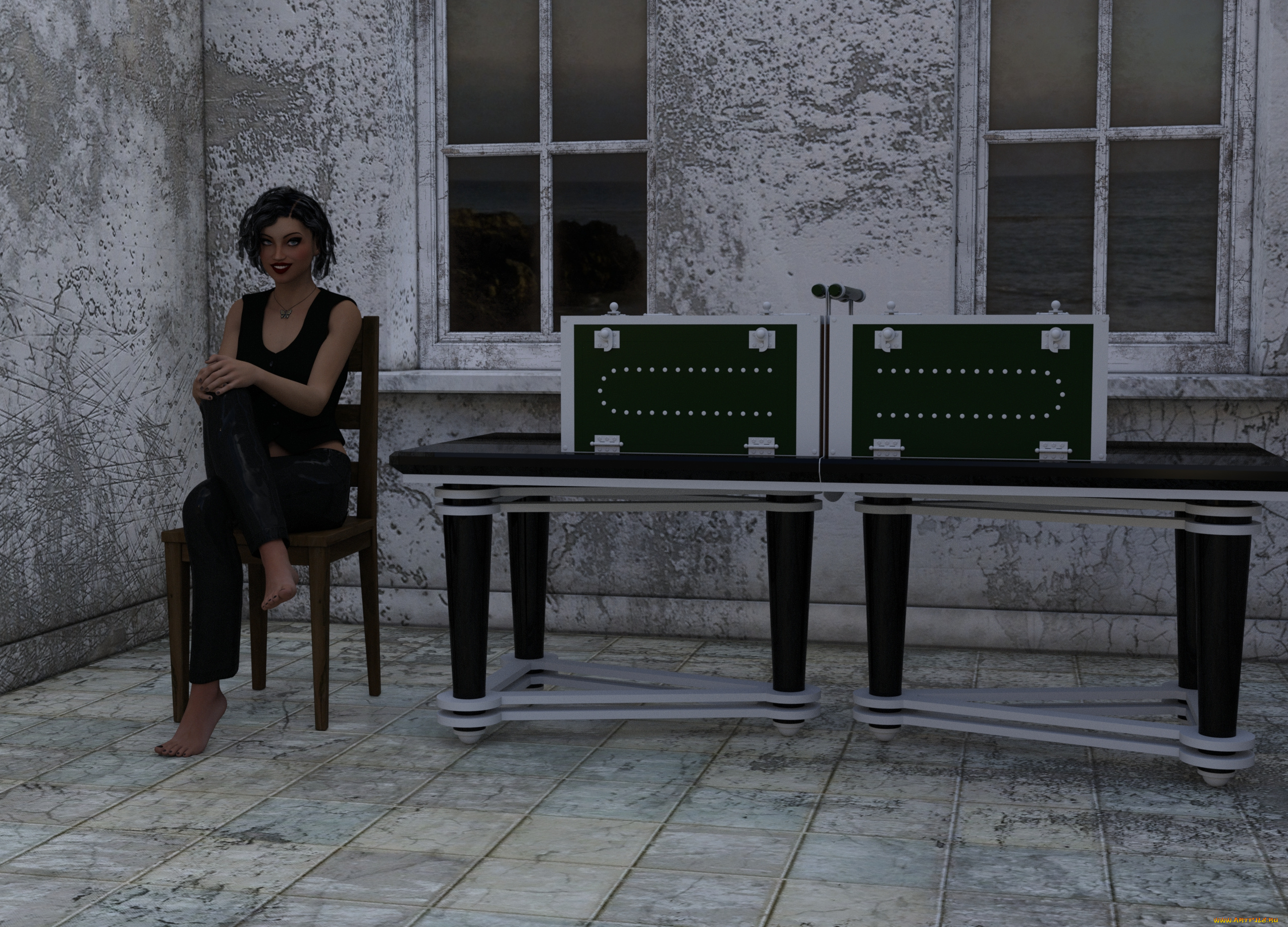 3д, графика, люди, , people, девушка, взгляд, фон