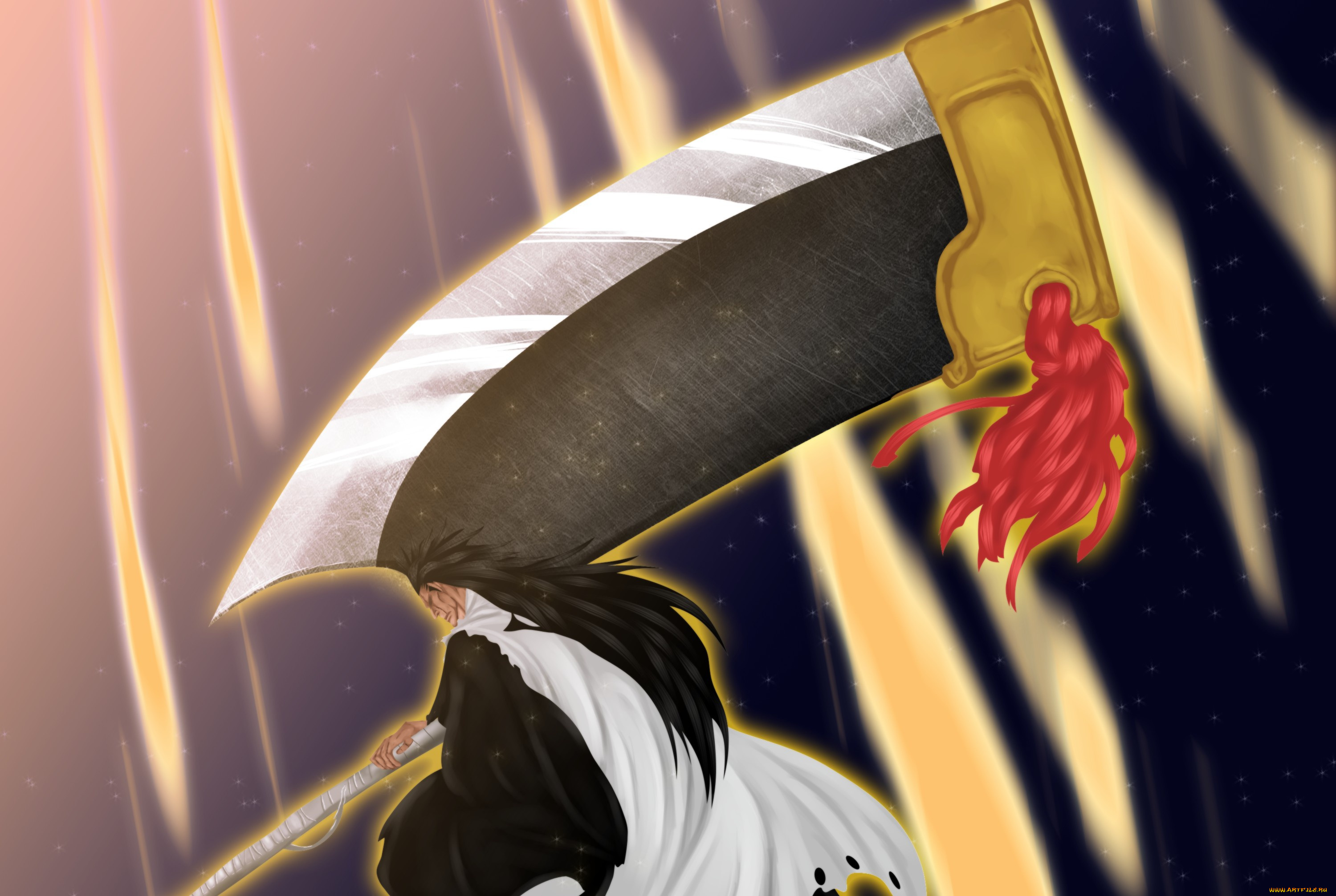 аниме, bleach, зараки, кенпачи