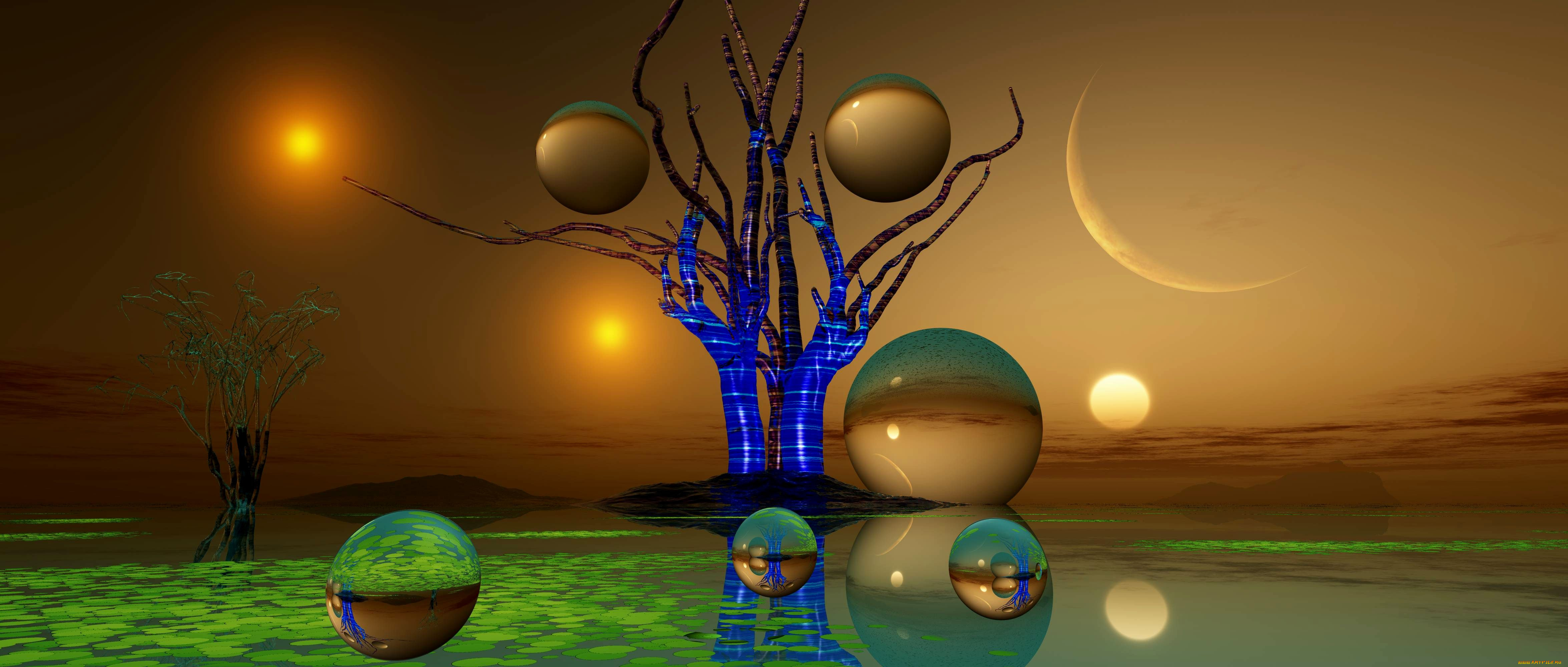 3д, графика, шары, , balls, шары, фон