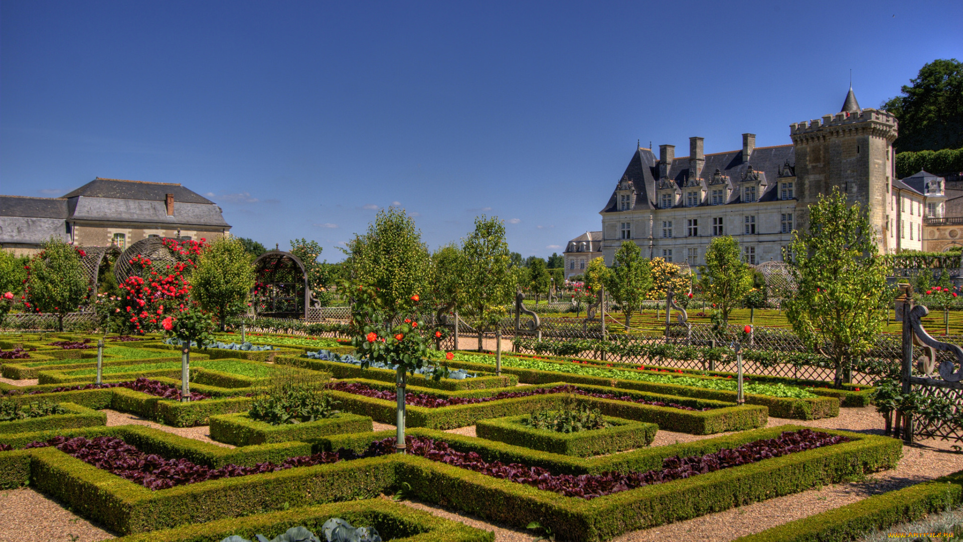 ch&, 226, teau, villandry, города, замки, франции, замок