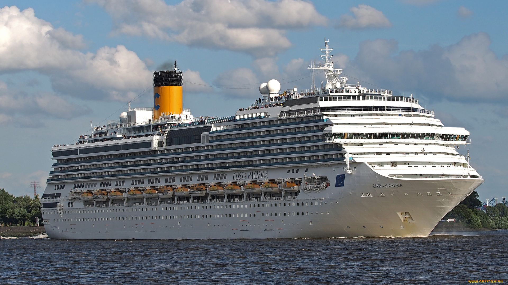 costa, pacifica, корабли, лайнеры, круиз, лайнер