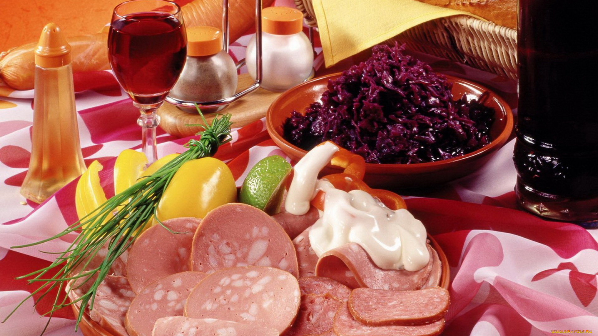 еда, колбасные, изделия, колбаса, салат, майонез