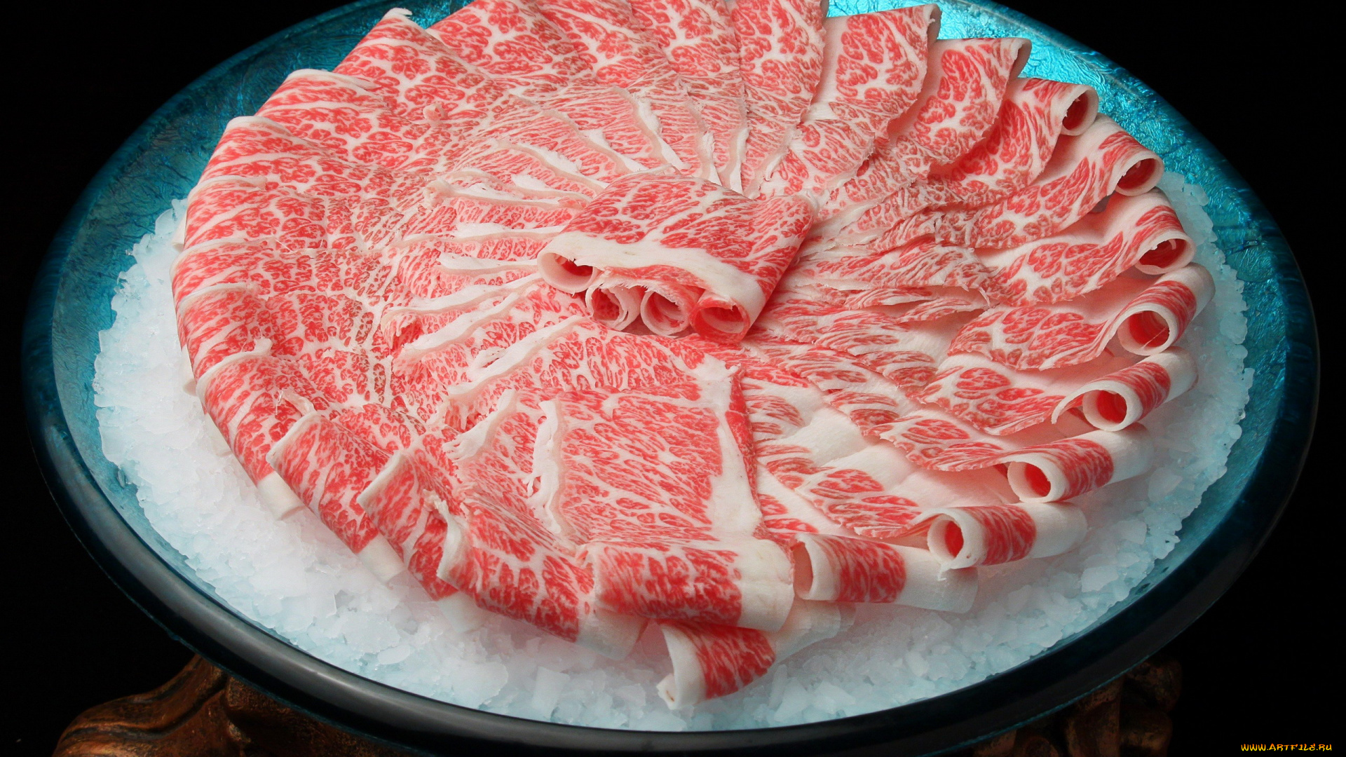 еда, мясные, блюда, лед, мраморная, говядина