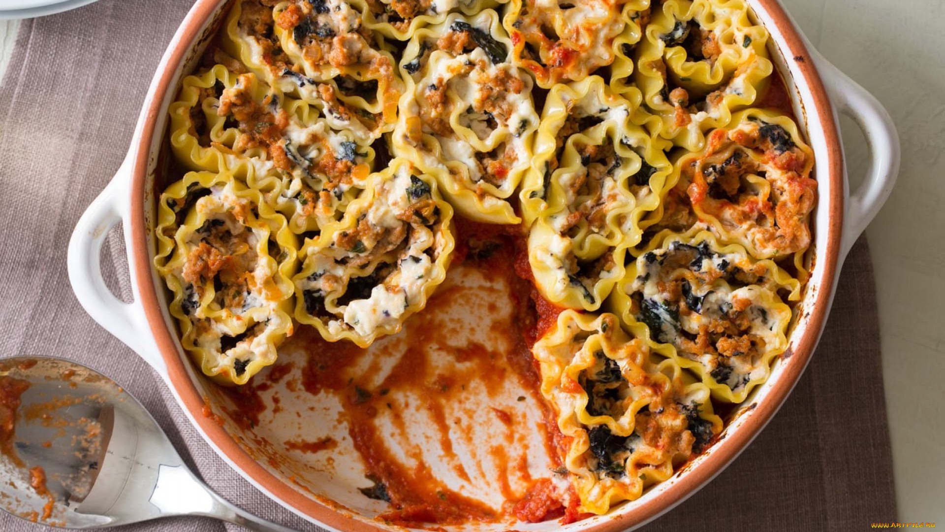 еда, вторые, блюда, лазанья