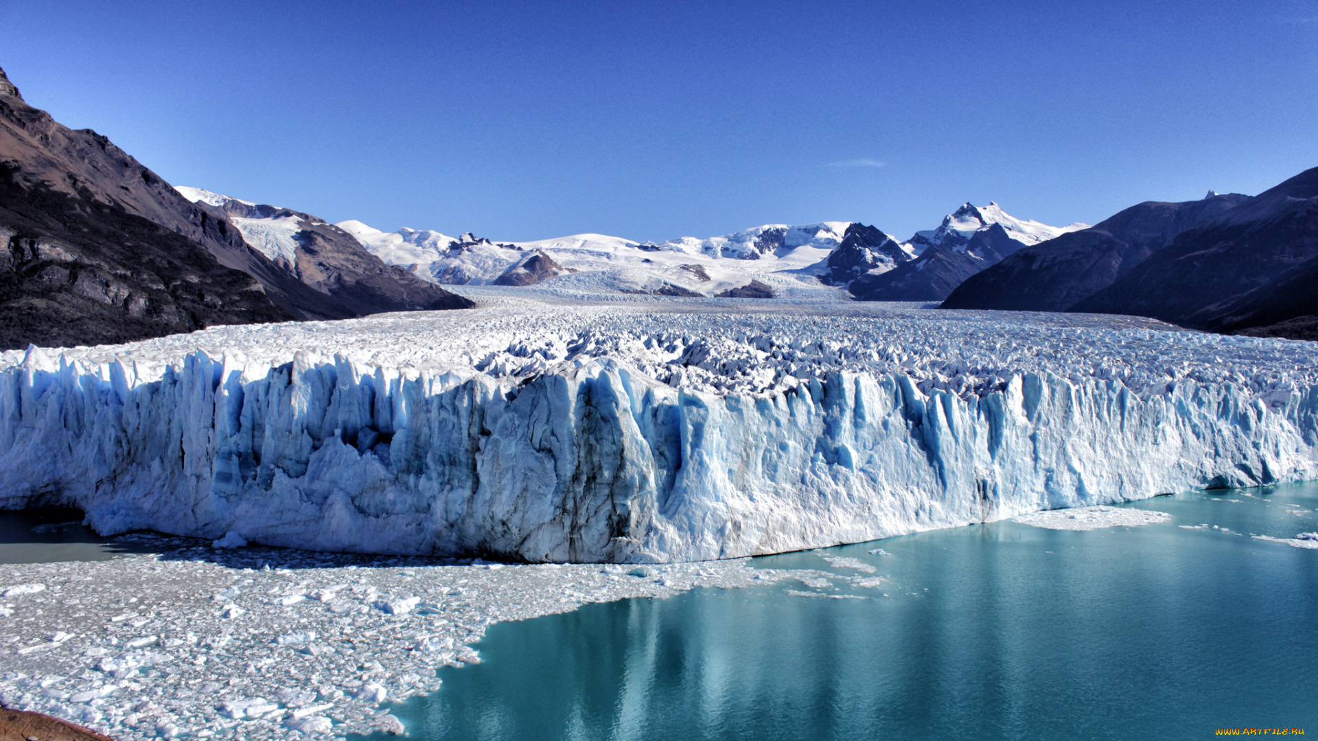 природа, айсберги, и, ледники, простор