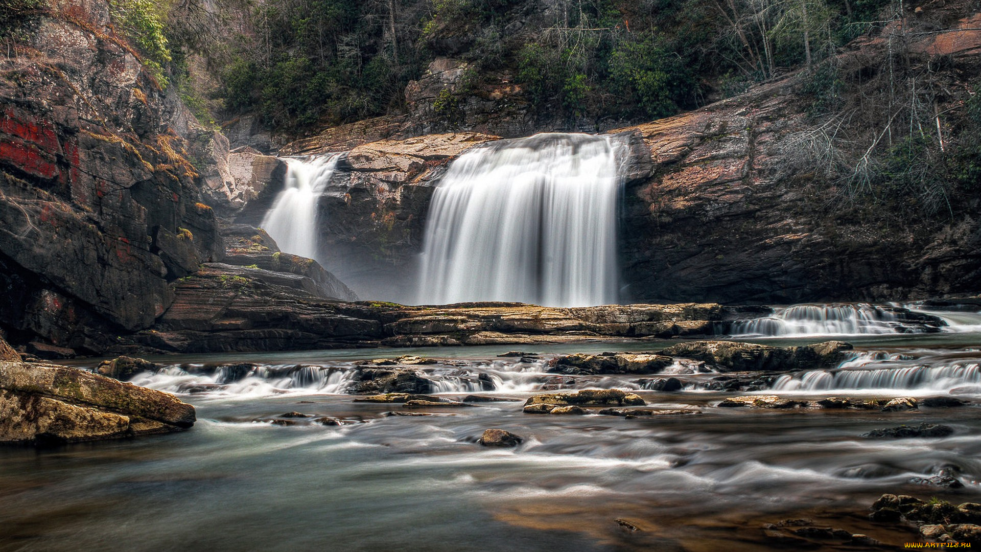 природа, водопады, простор