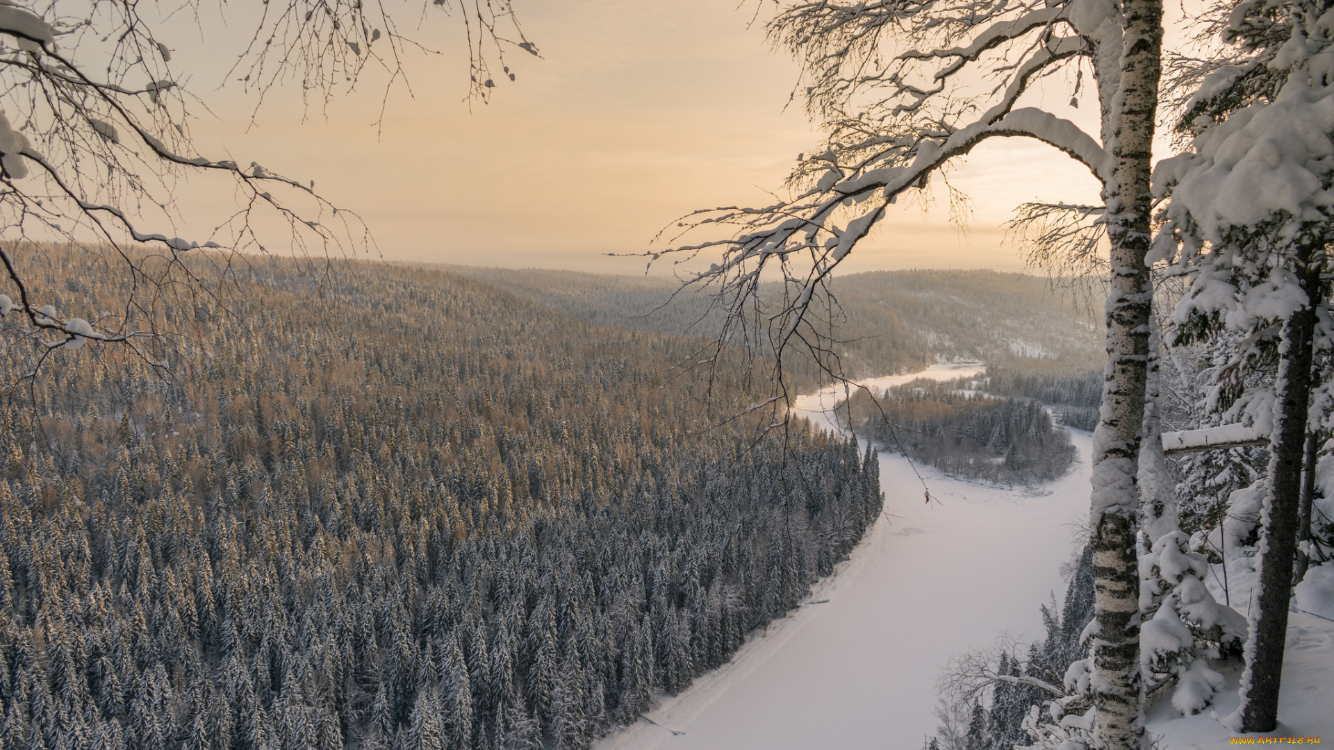 природа, зима, простор