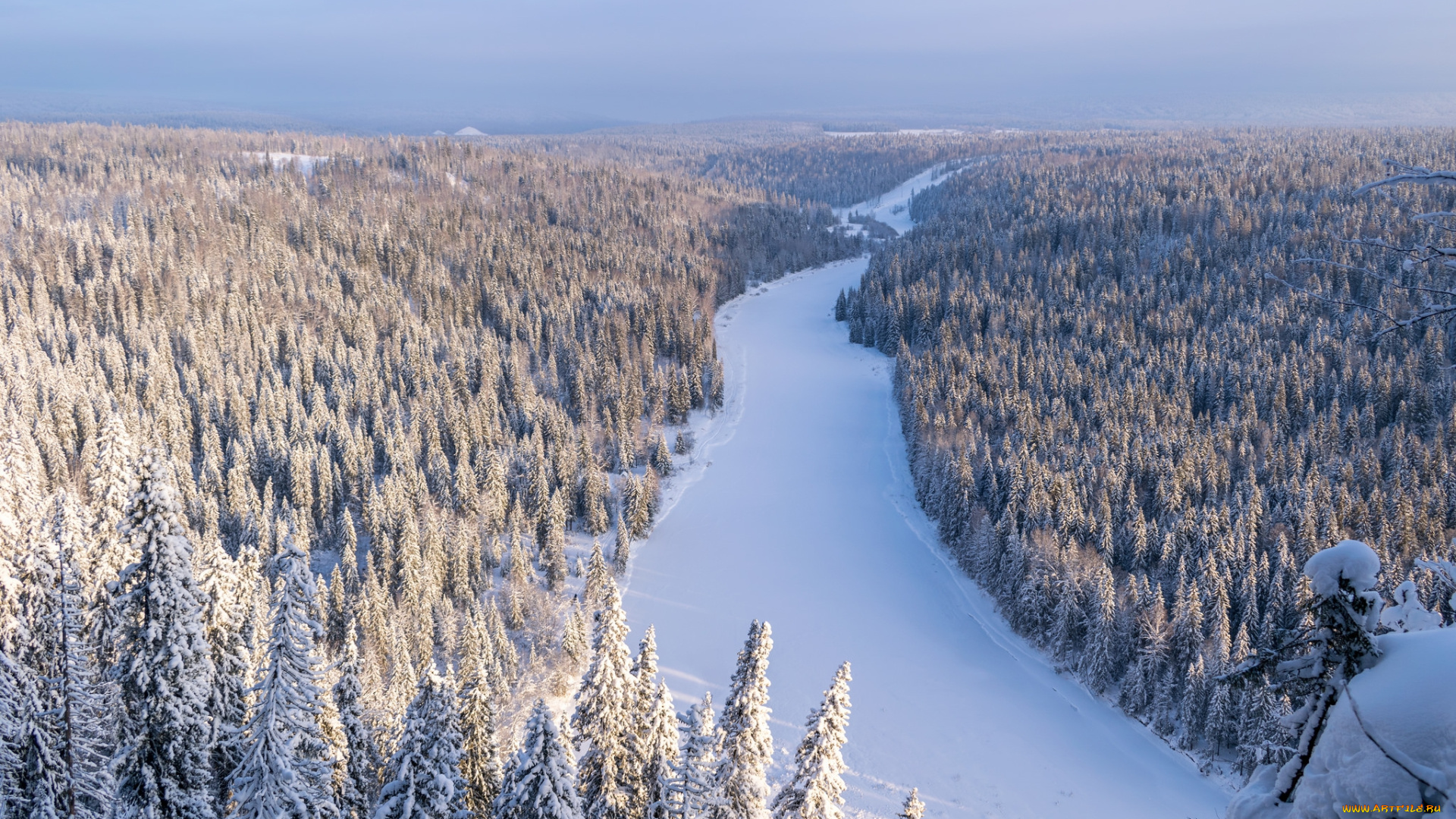 природа, зима, простор