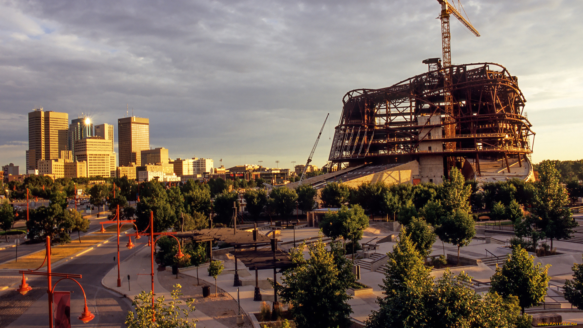 winnipeg, города, -, панорамы, простор