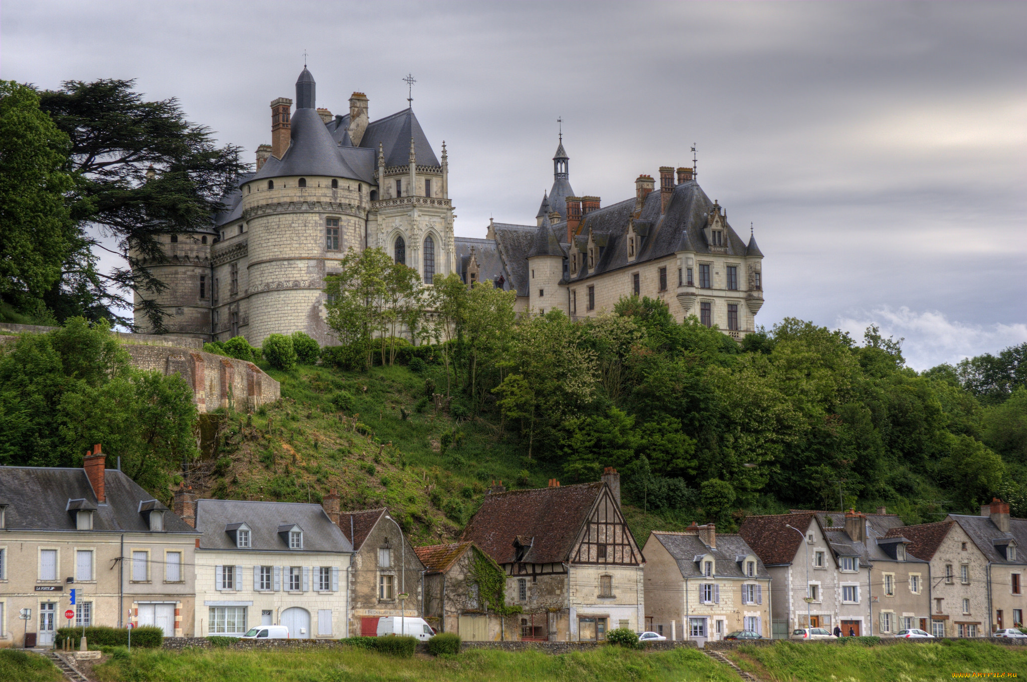 chaumont-sur-loire, города, замки, франции, замок