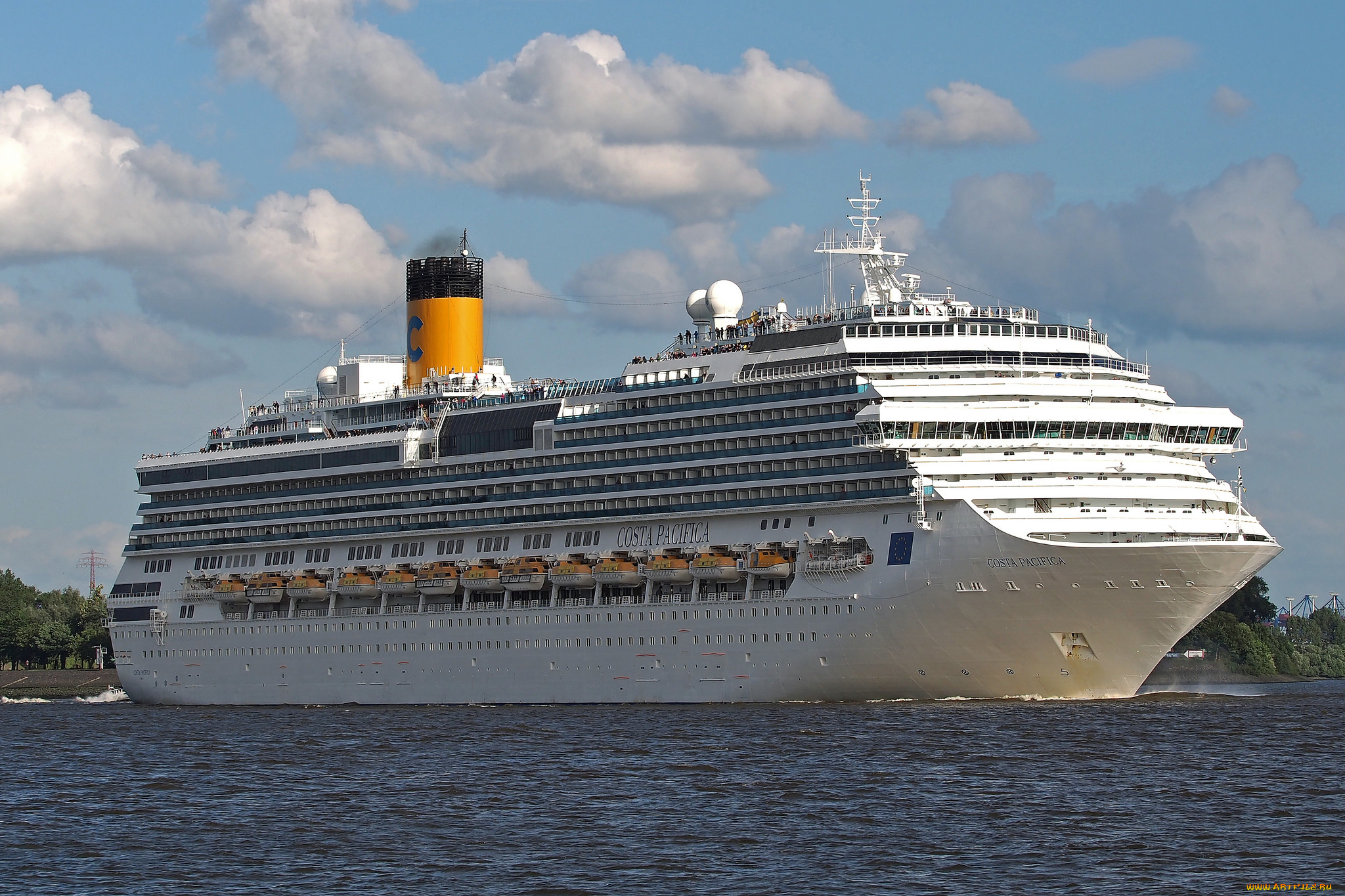 costa, pacifica, корабли, лайнеры, круиз, лайнер