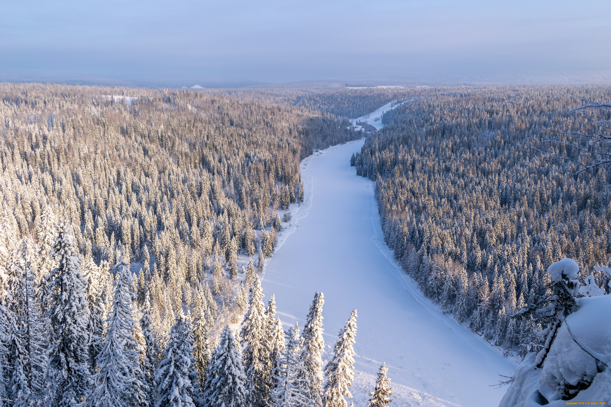 природа, зима, простор