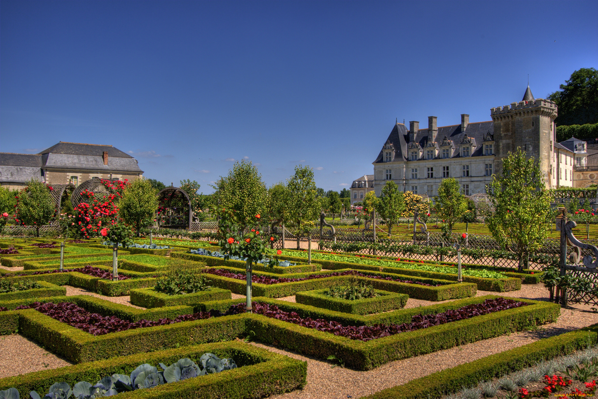 ch&, 226, teau, villandry, города, замки, франции, замок