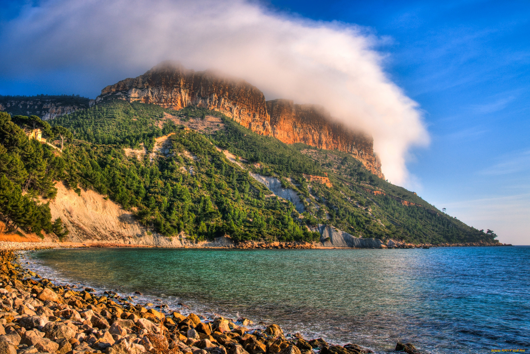 природа, побережье, простор