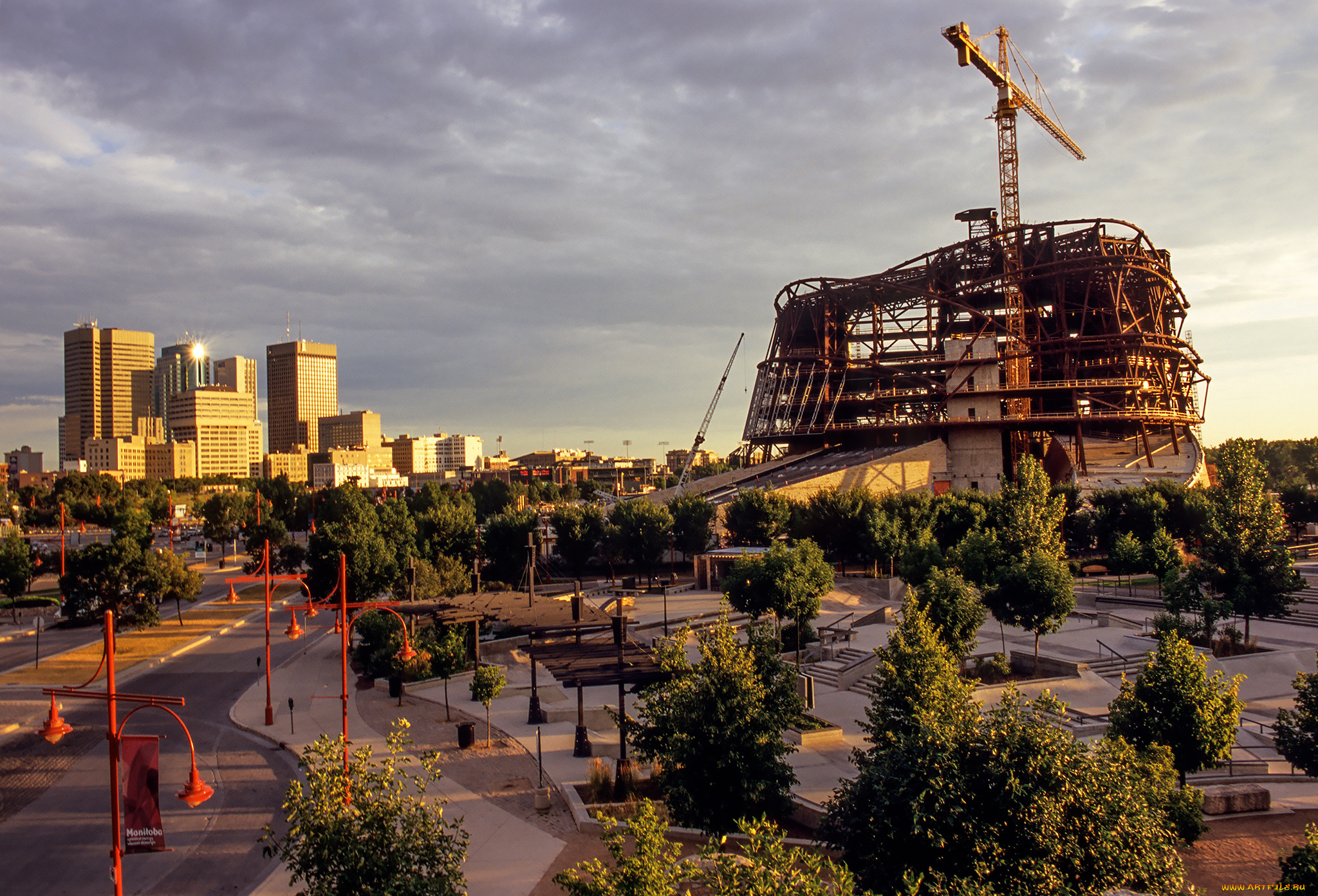 winnipeg, города, -, панорамы, простор