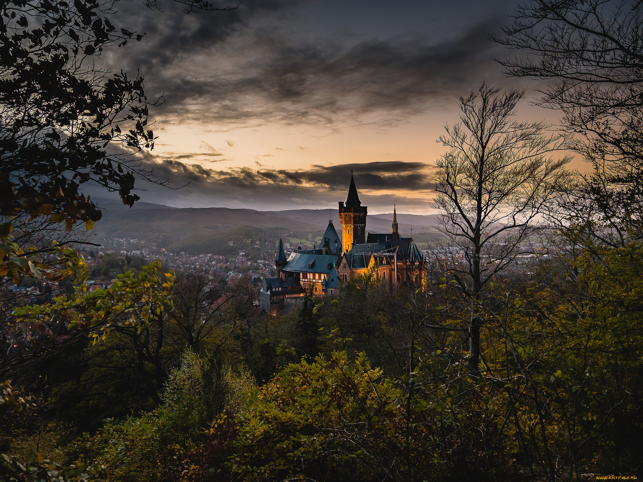 castle, wernigerode, города, замки, германии, замок