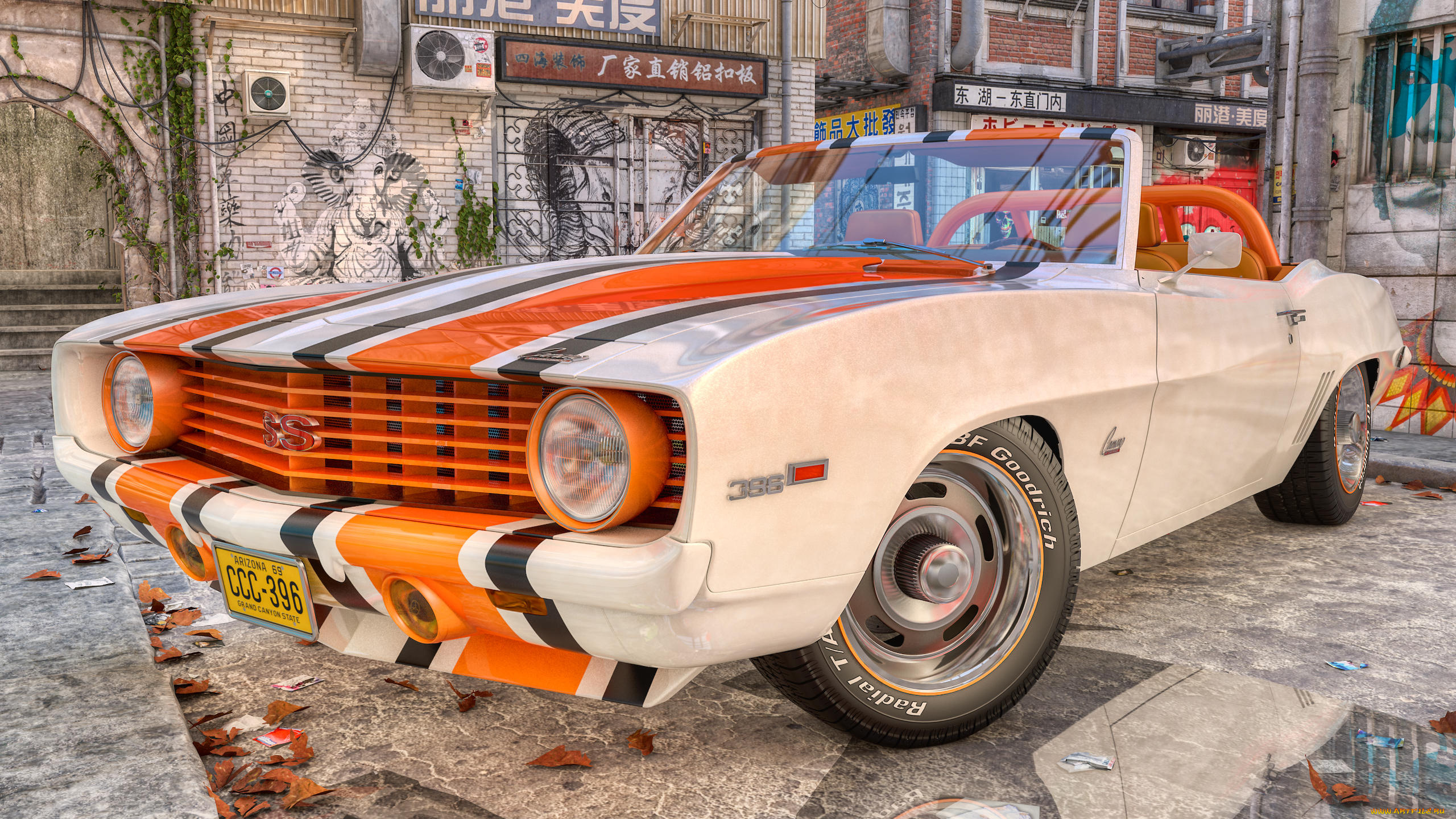 автомобили, 3д, фон, автомобиль