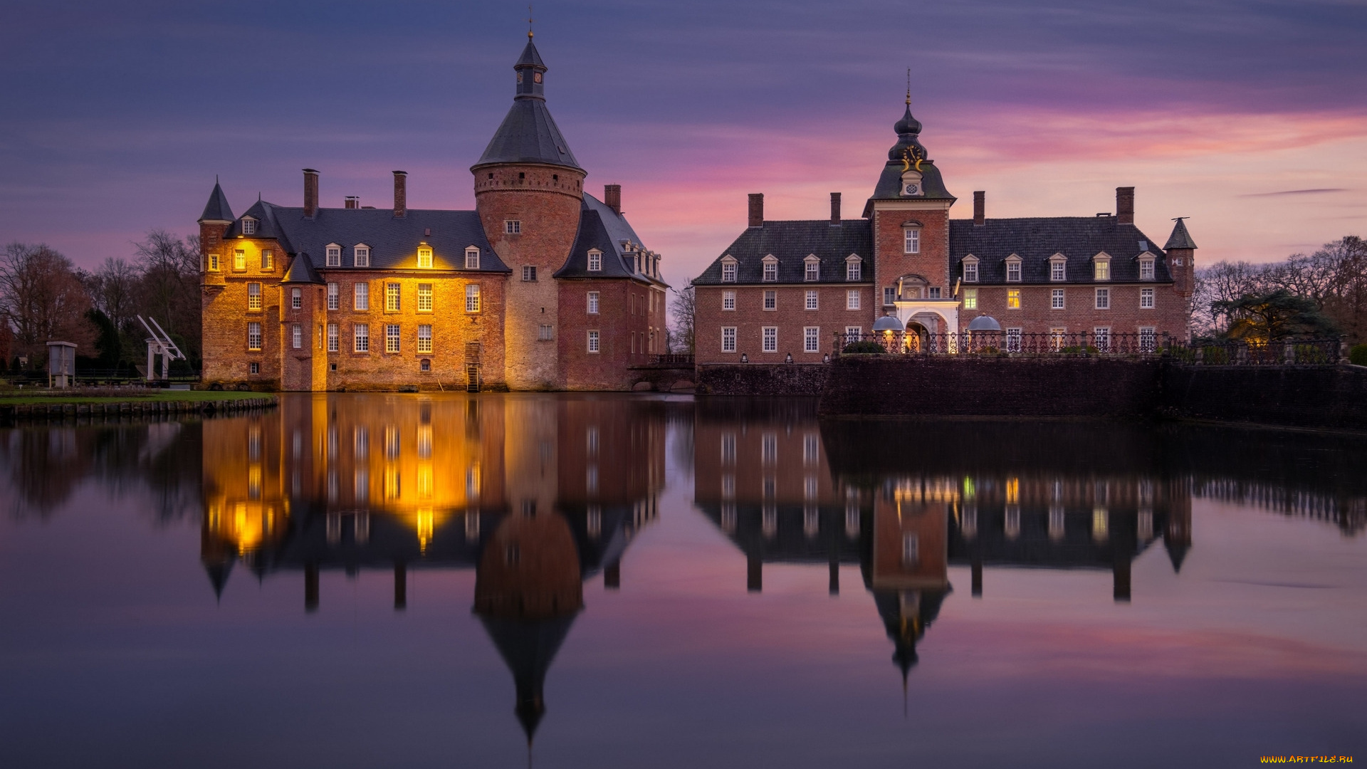 castle, anholt, germany, города, замки, германии, castle, anholt