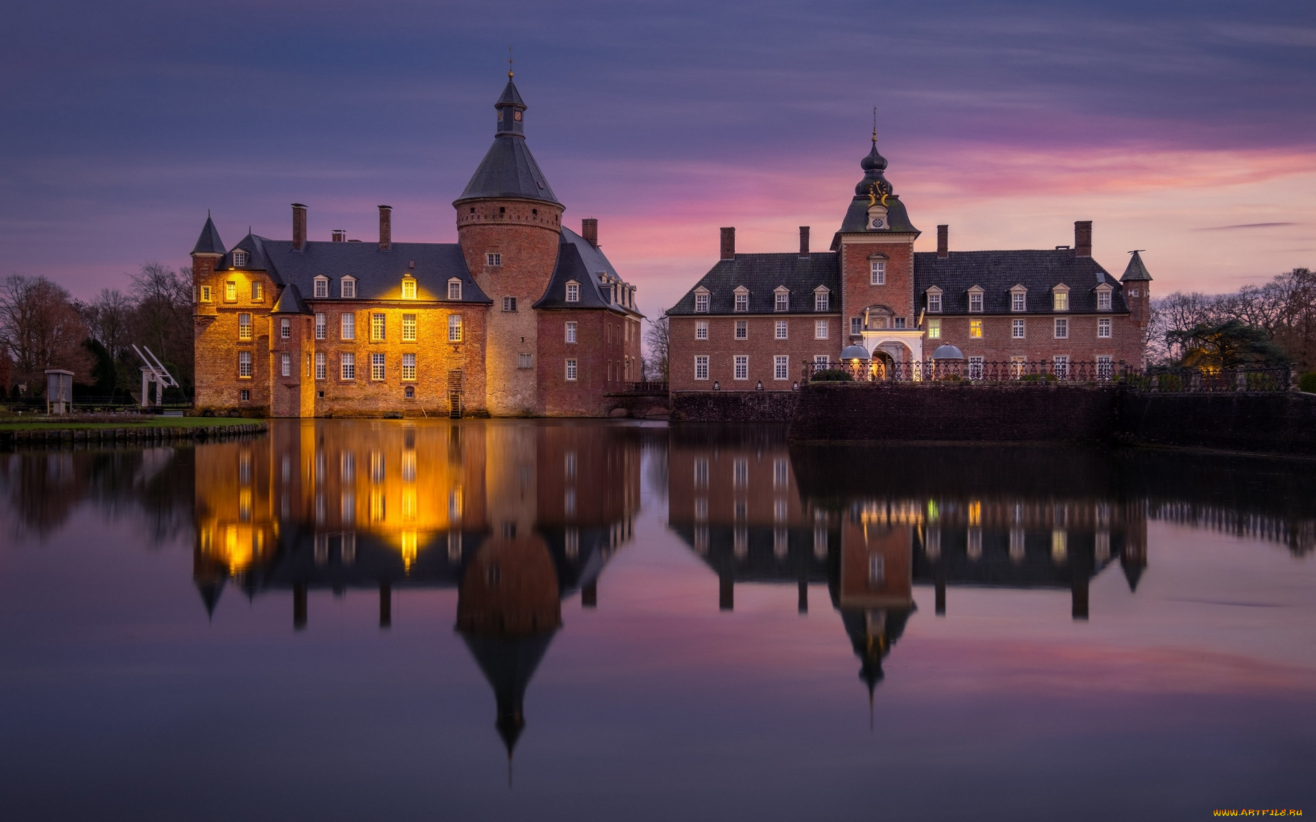 castle, anholt, germany, города, замки, германии, castle, anholt