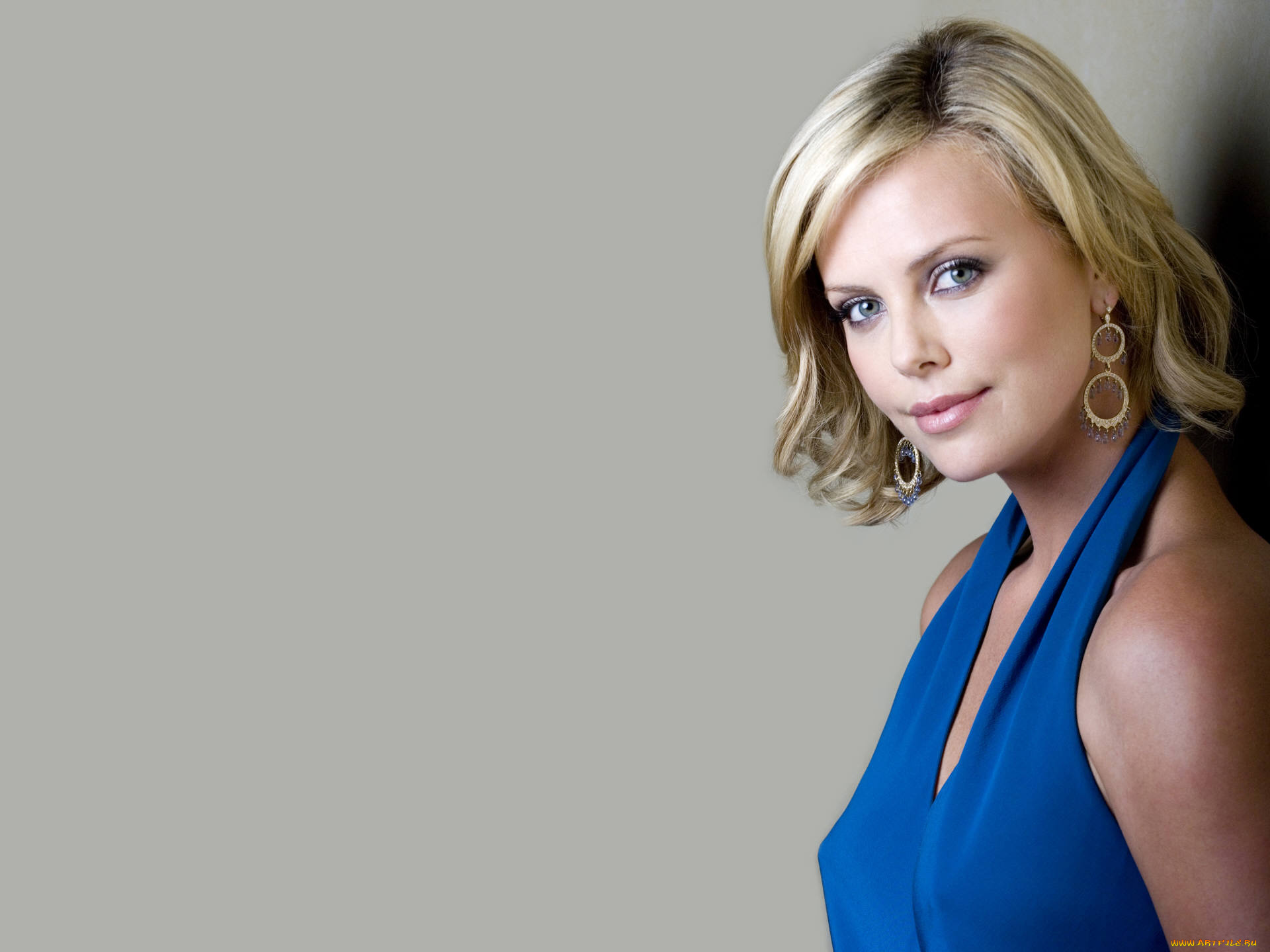 девушки, charlize, theron, актриса, блондинка, декольте