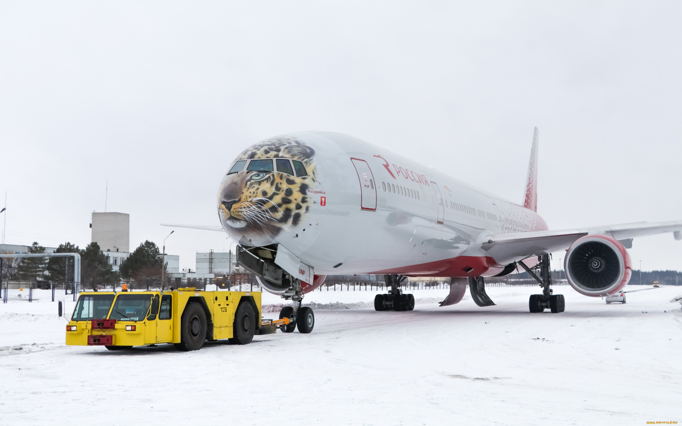 авиация, авиационный, пейзаж, креатив, тягач