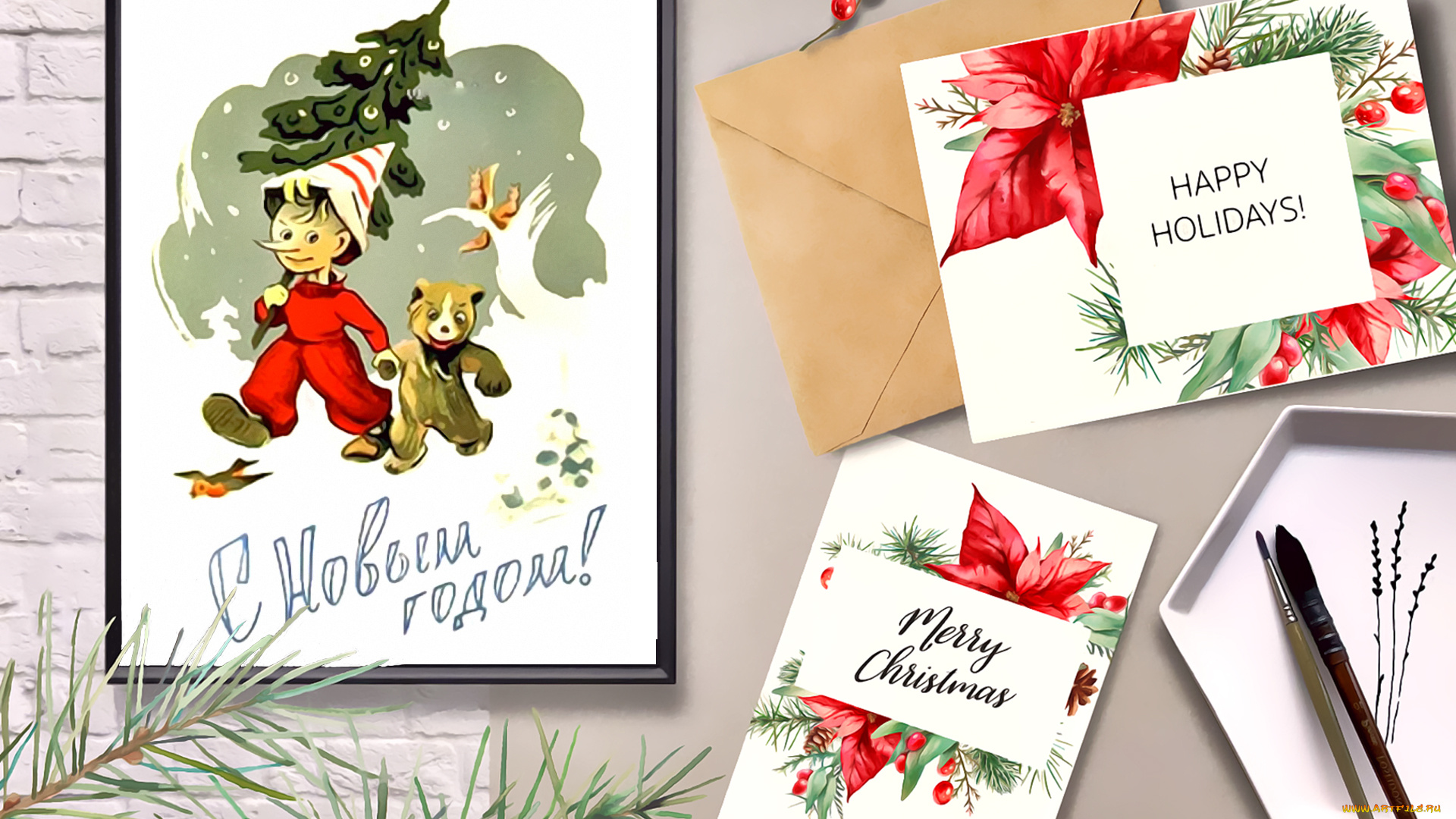 календари, праздники, , салюты, новогодний, фон, открытка