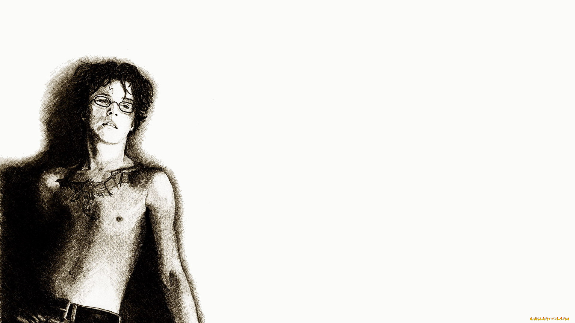 рисованное, кино, , мультфильмы, гарри, поттер, шрам, очки, торс, джинсы